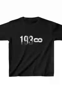 Unisex Çocuk Baskılı T-Shirt - Siyah
