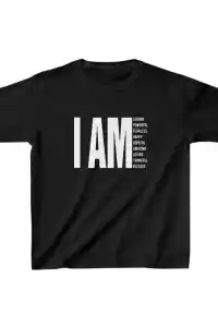 Unisex Çocuk Baskılı T-Shirt - Siyah