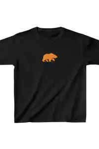 Unisex Çocuk Baskılı T-Shirt - Siyah