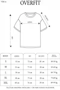 ERKEK Düz Tişört Bisikilet Yaka Kısa Kol Oversize T-shirt - Bej