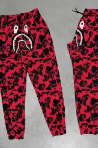 Erkek Pubg Bape x Shark Eşofman Altı - Kırmızı