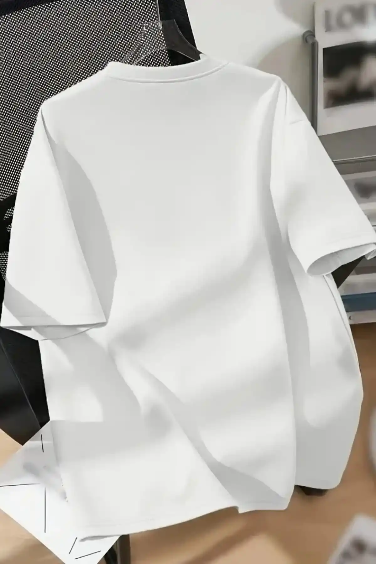 Kadın Penye Compack Ayı Baskılı  Bisiklet Yaka Kısa Kol T-shirt - Beyaz