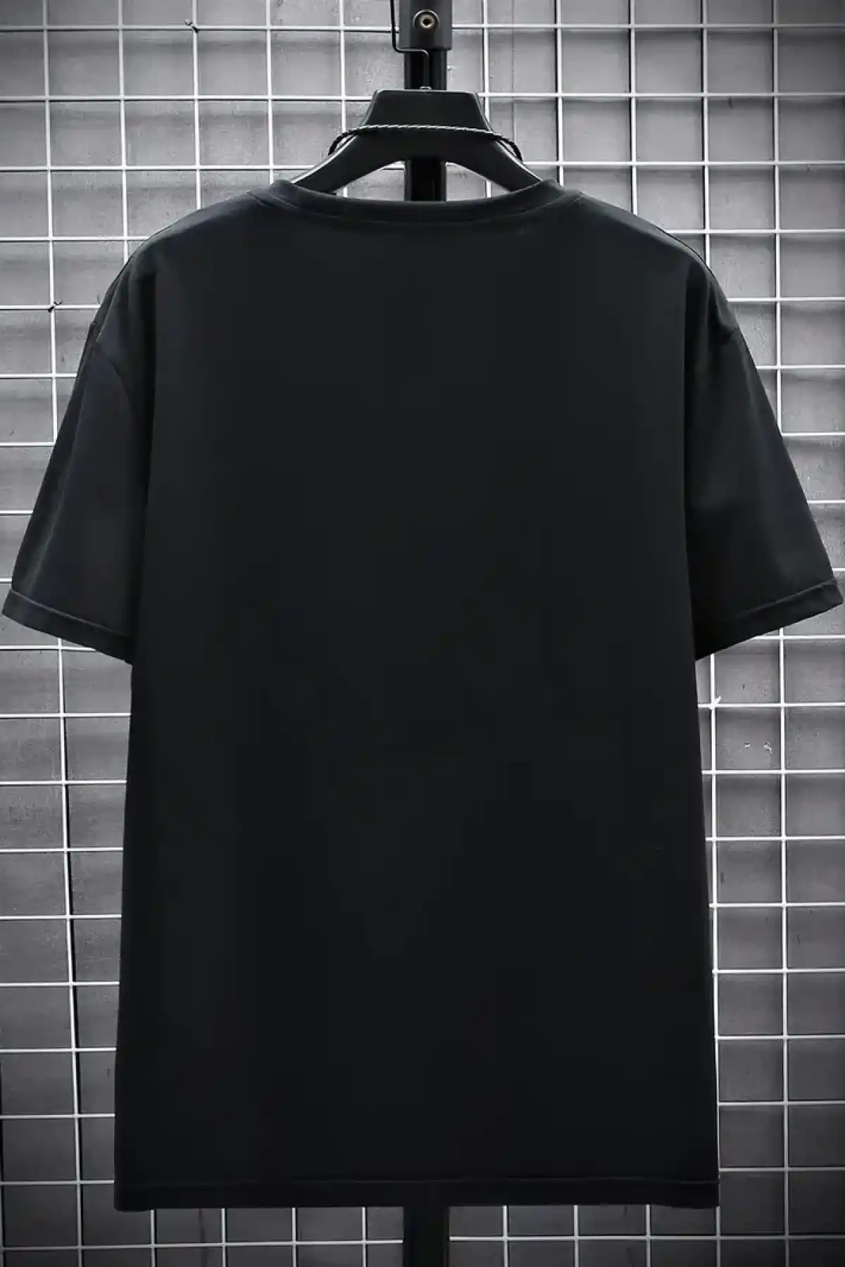 Erkek Penye Compack FUTRE Baskılı Kısa Kol Bisiklet Yaka T-shirt - Siyah