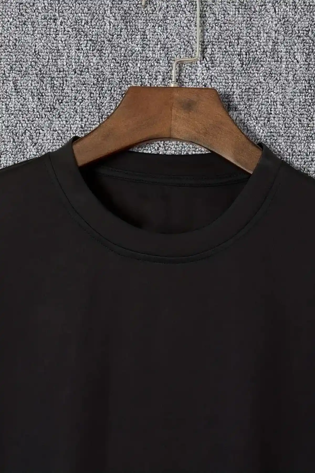 Erkek Penye  I TRIED TO WARN YOU. Baskılı Bisiklet Yaka T-shirt - Siyah