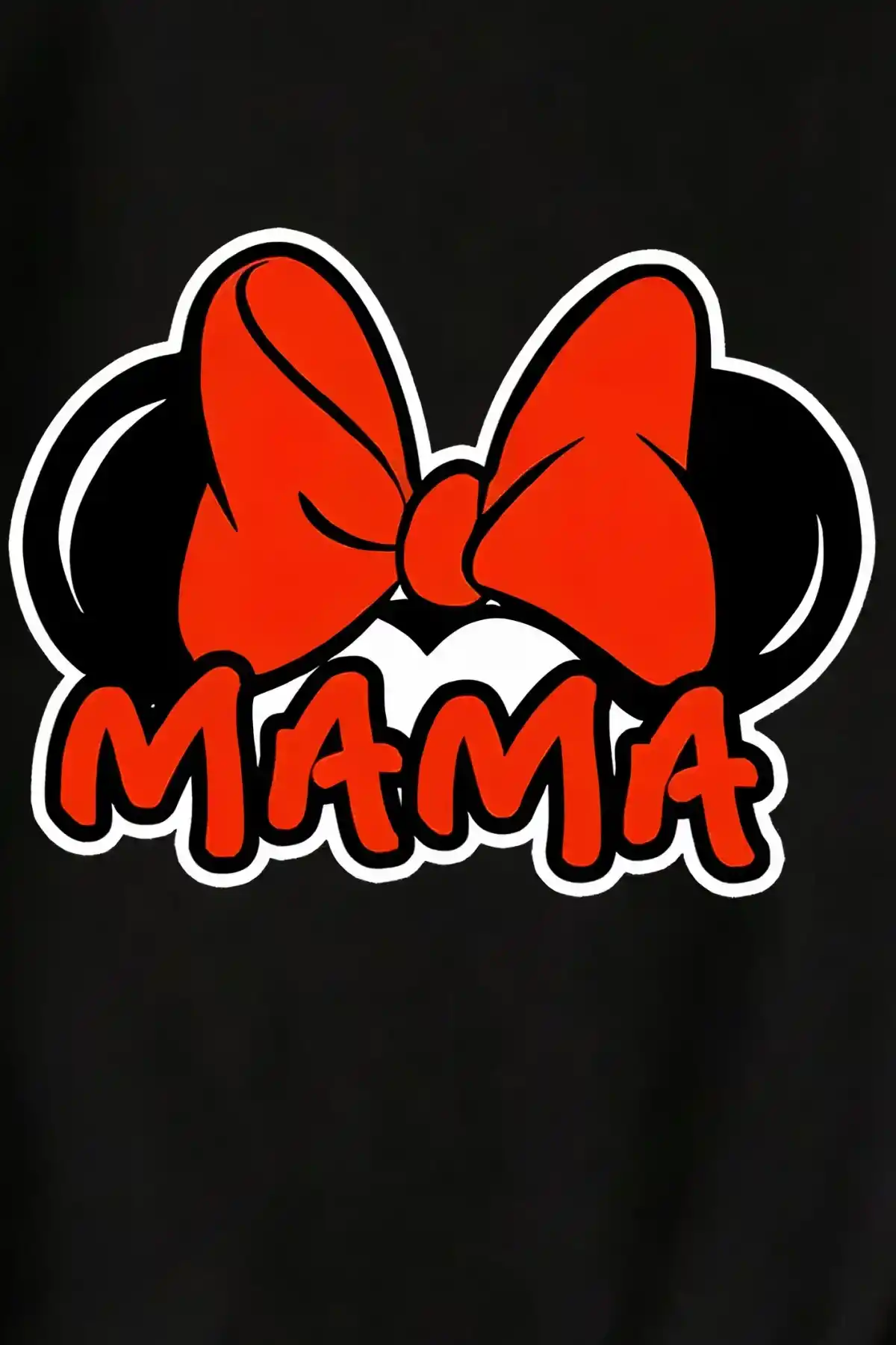 Anneler Günü Baskılı T-shirt - Siyah