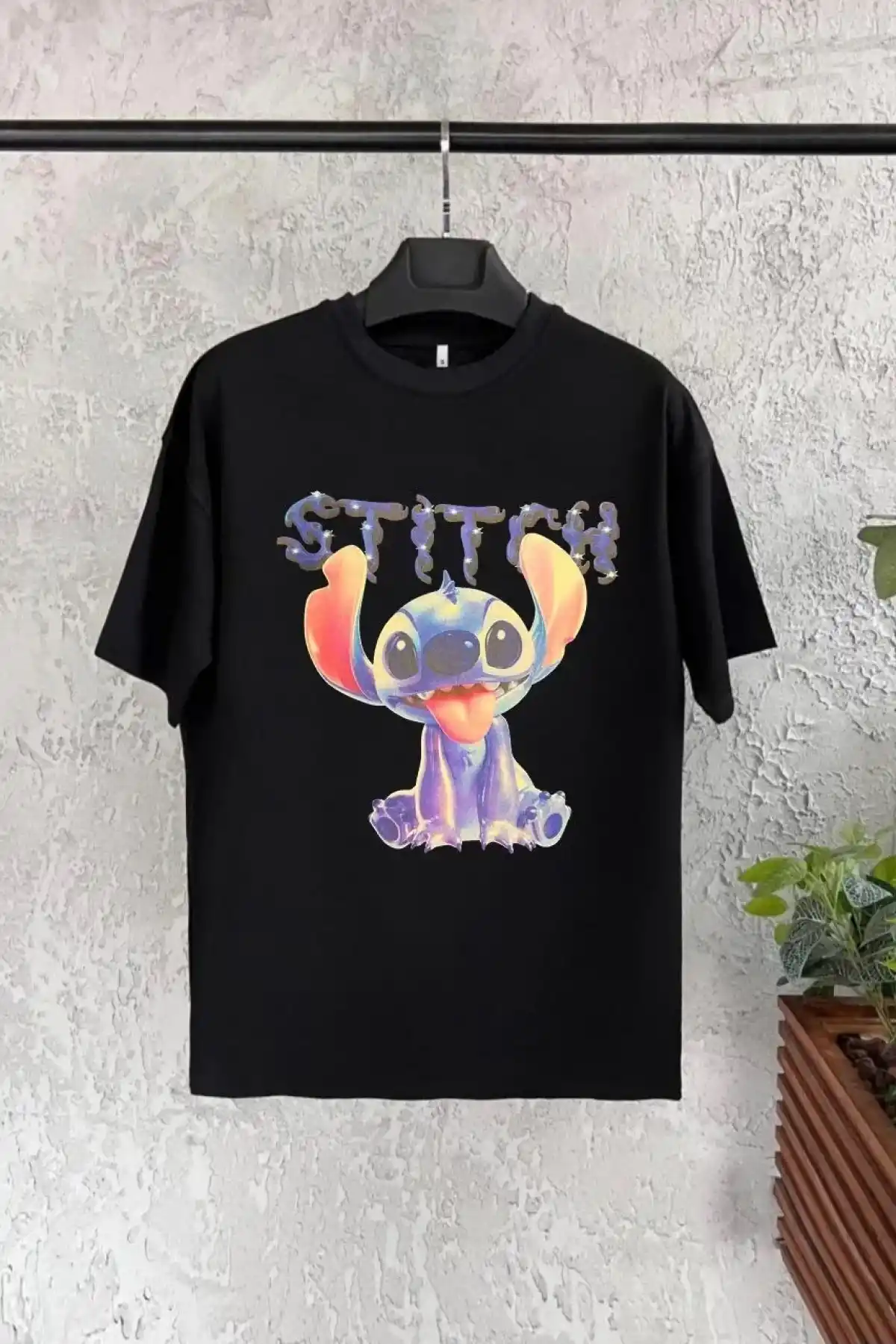 Bisiklet Yaka Kısa Kol Çocuk Baskılı T-Shirt - Siyah