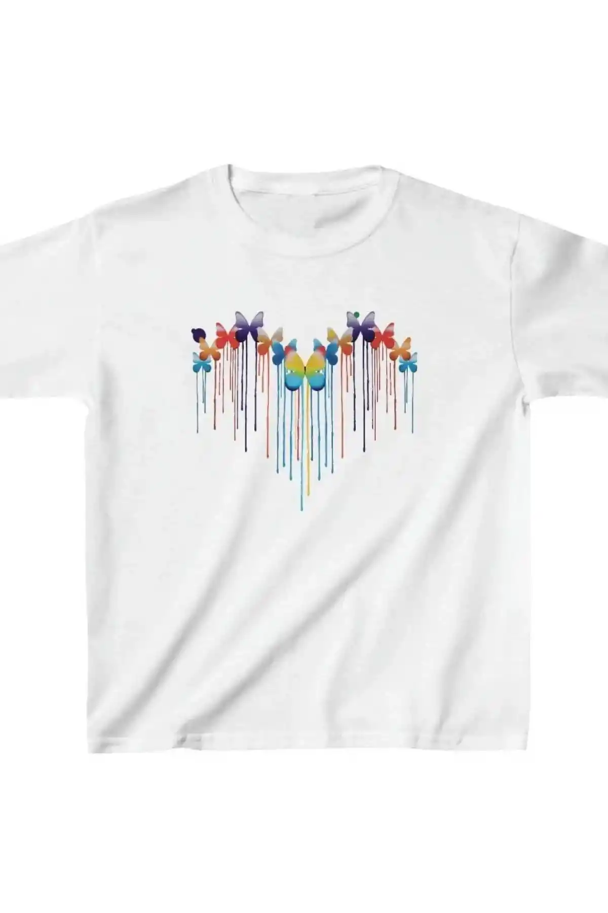 Çocuk Unisex Baskılı T-Shirt - Beyaz