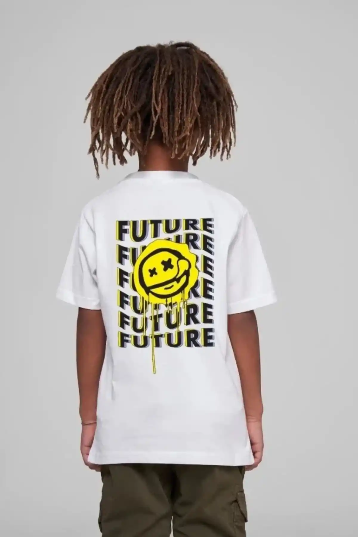 Çocuk Unisex Baskılı T-Shirt - Beyaz