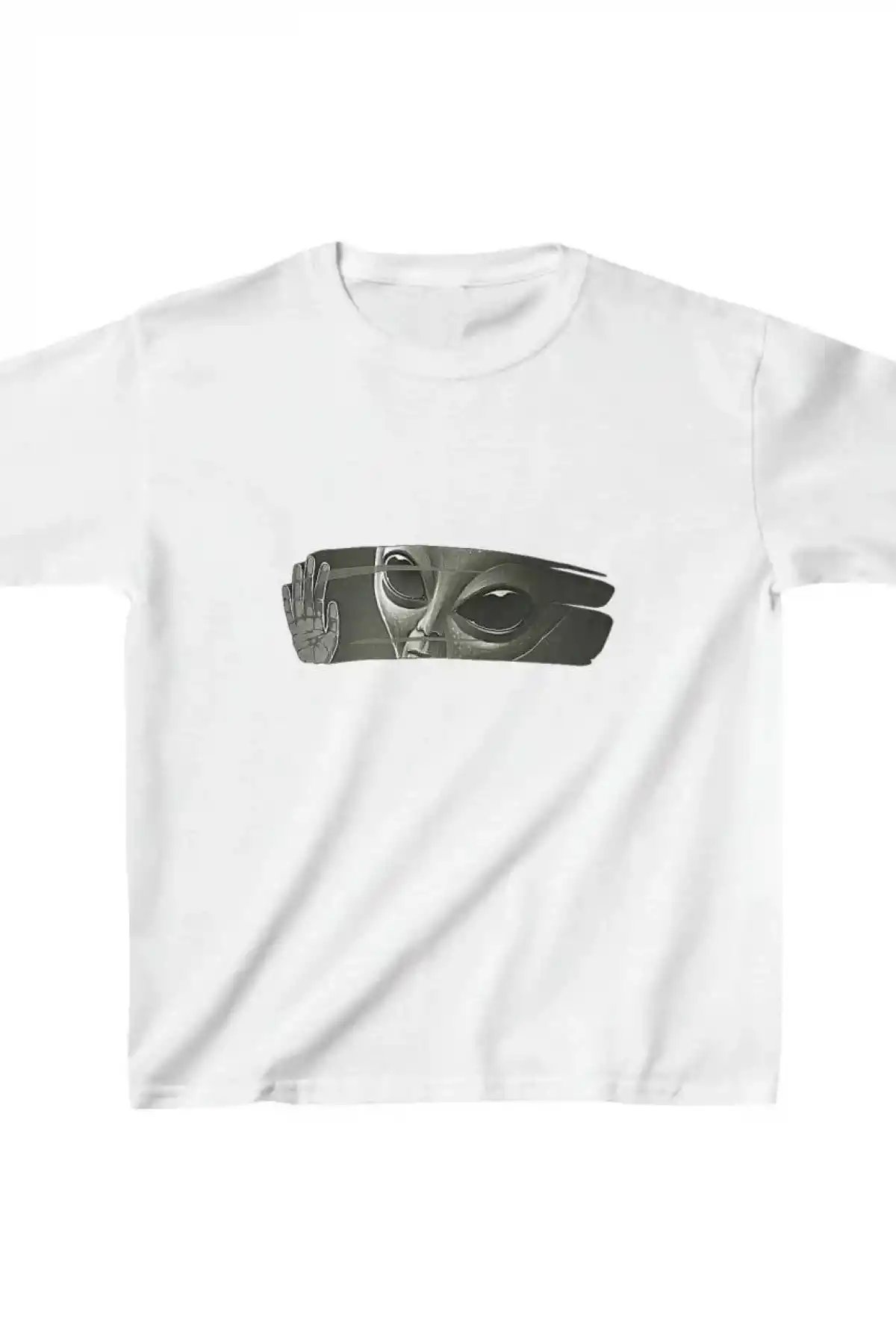 Çocuk Unisex Baskılı T-Shirt - Beyaz