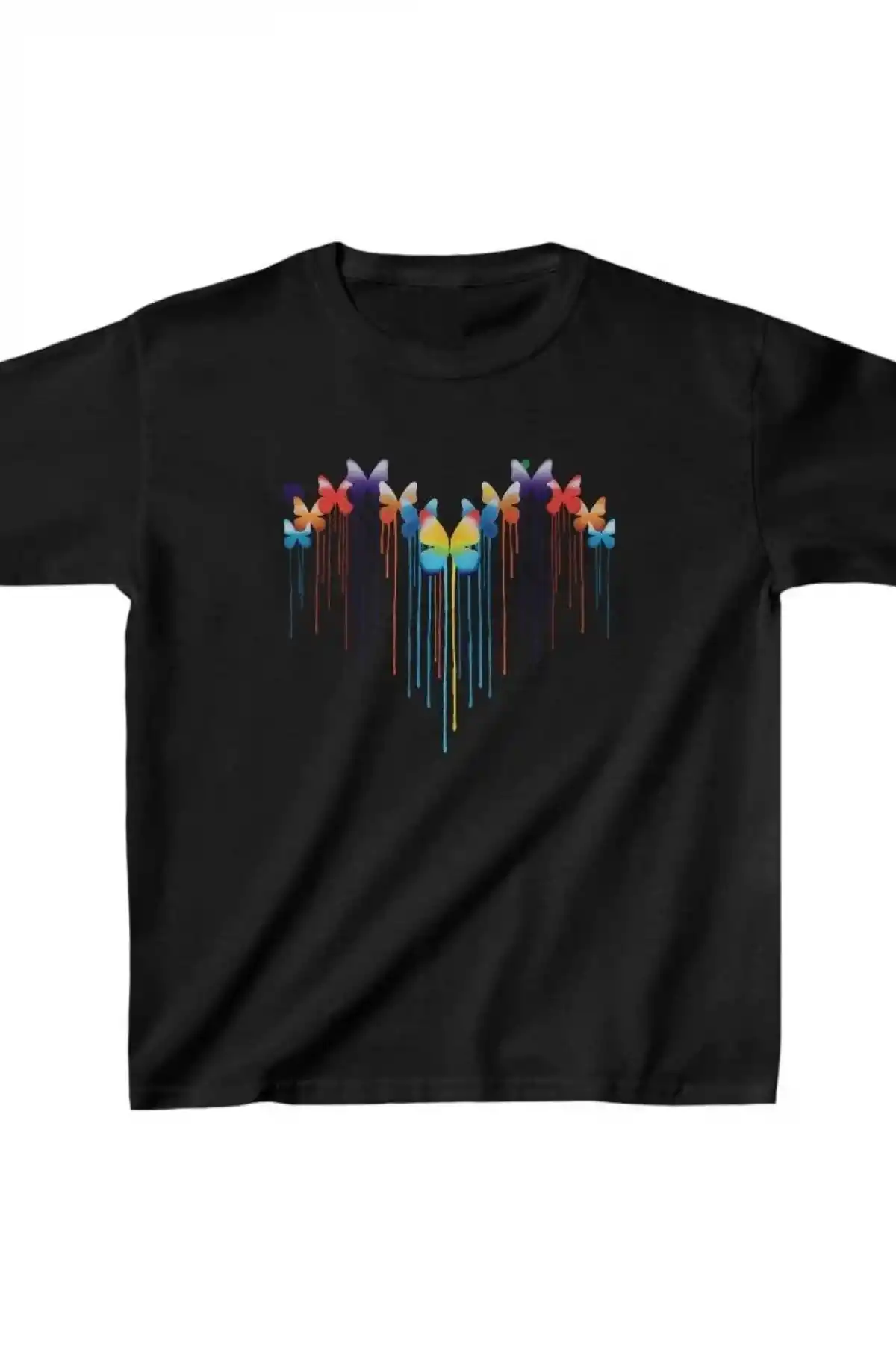 Çocuk Unisex Baskılı T-Shirt - Siyah