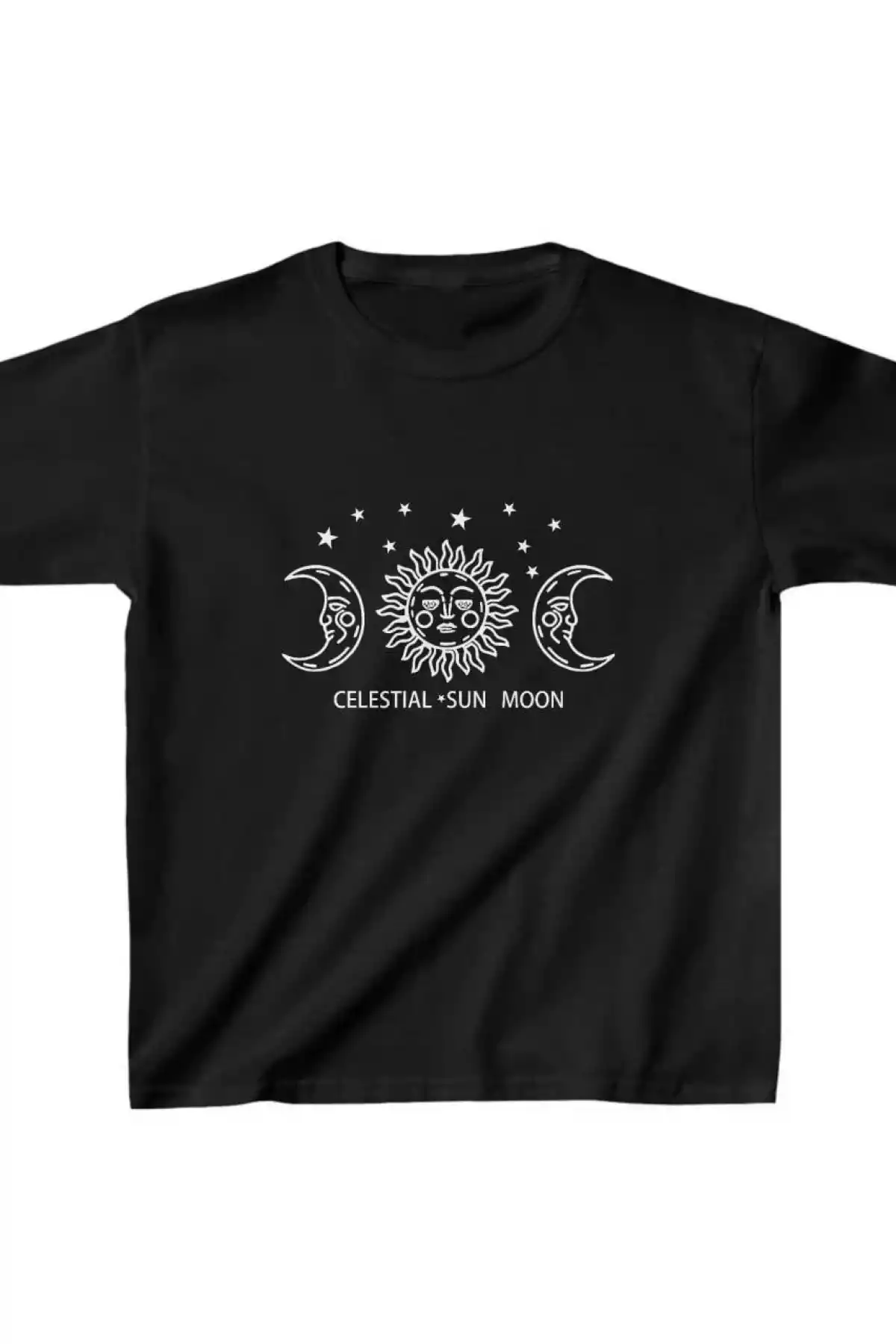 Çocuk Unisex Baskılı T-Shirt - Siyah