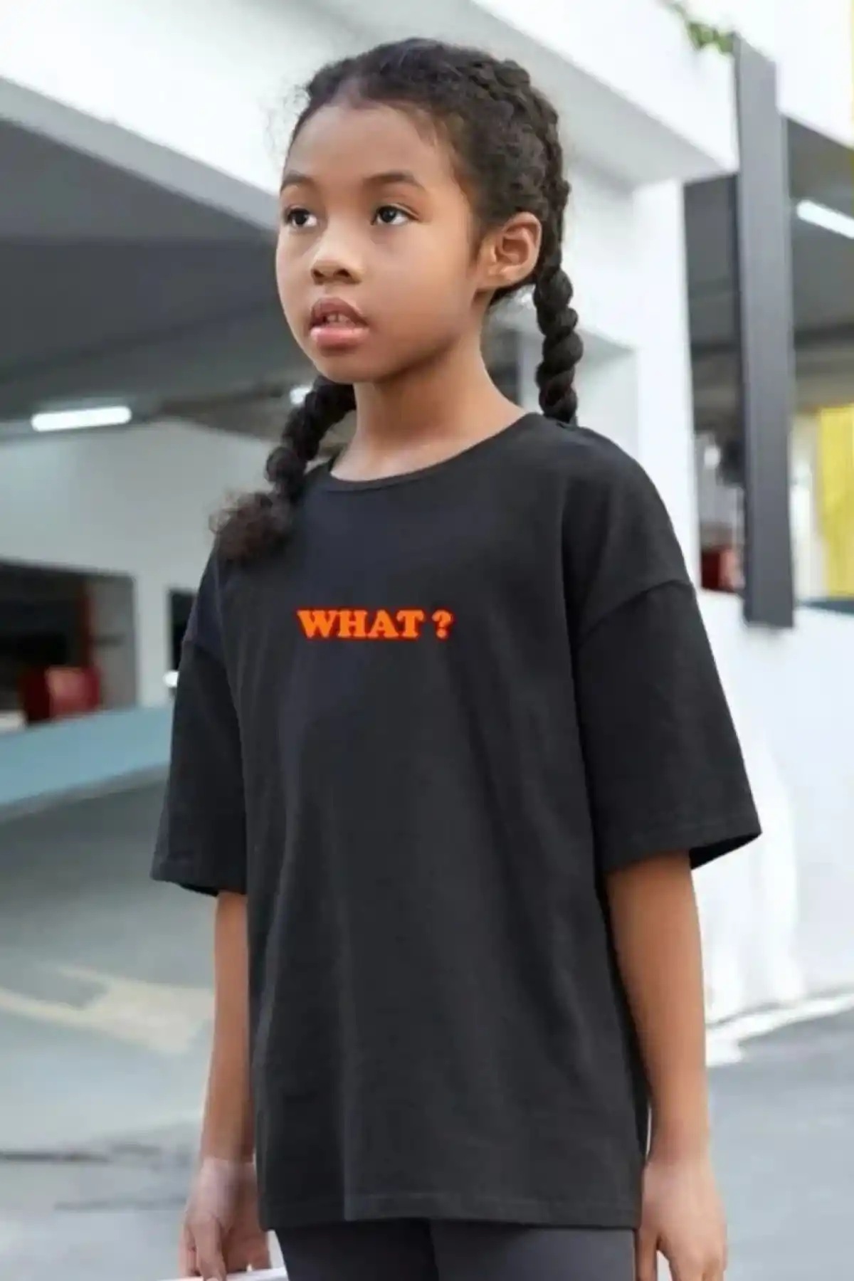 Çocuk Unisex Baskılı T-Shirt - Siyah