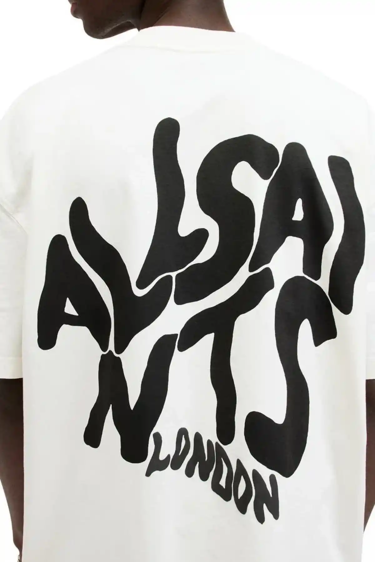 Erkek Baskılı Oversize - Beyaz