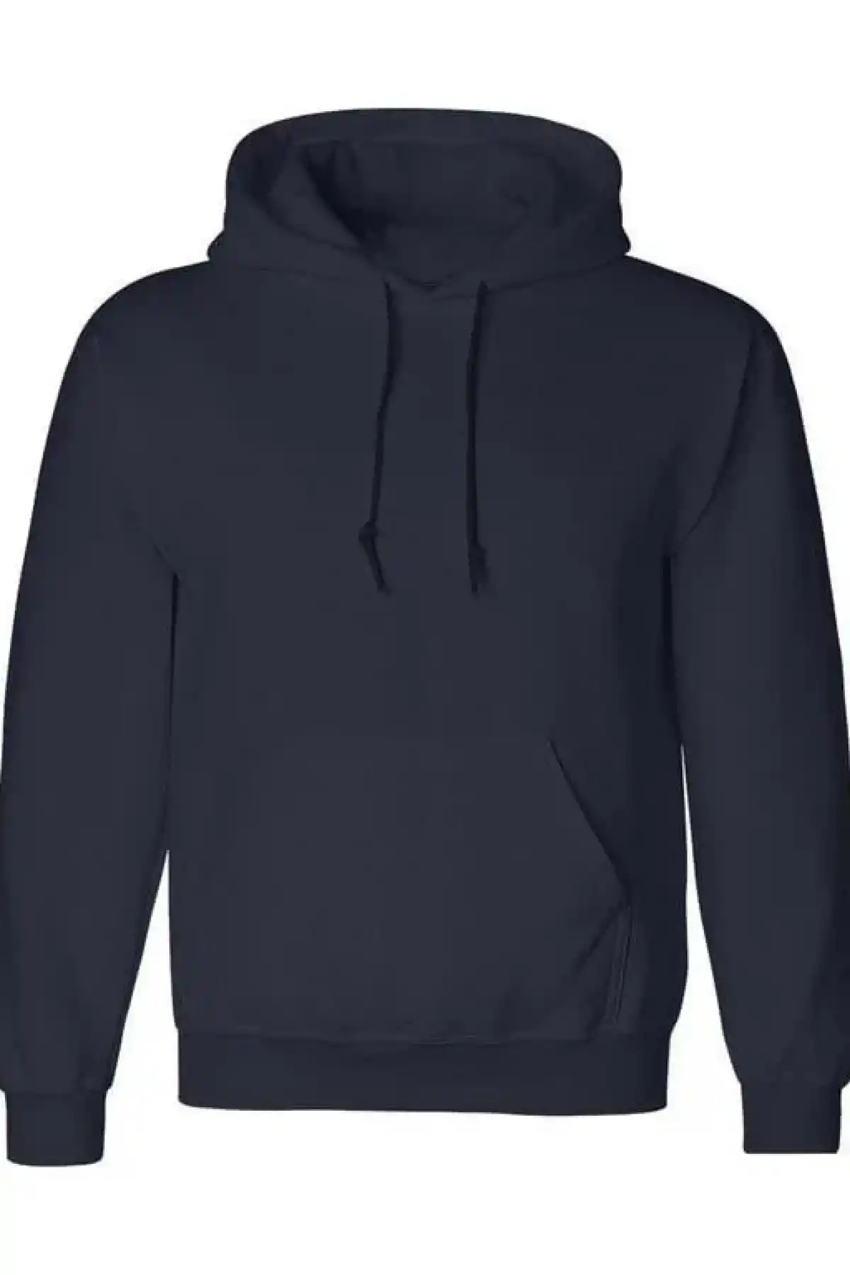 Erkek 3 İplik Pamuklu Kapüşonlu Cepli Oversize Hoodie Sweatshirt - Lacivert