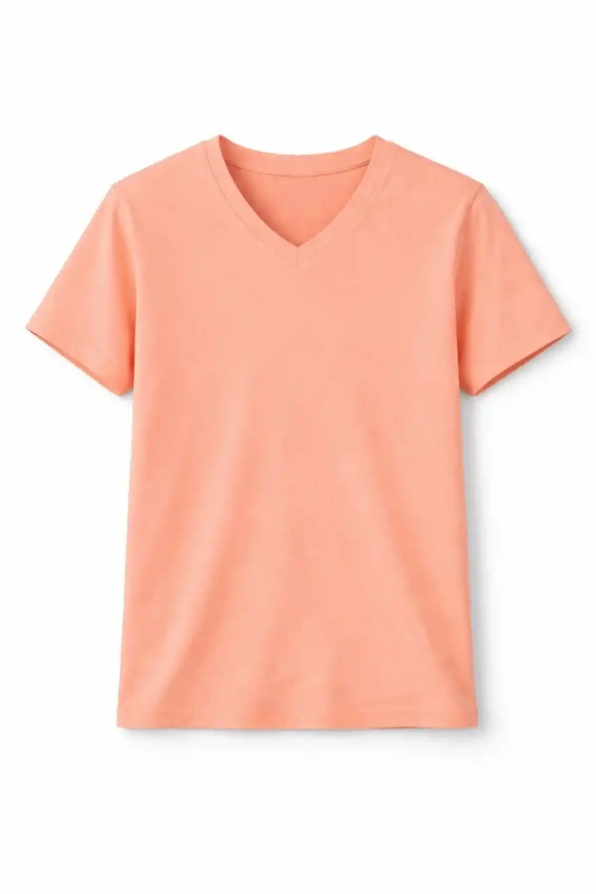 Genç Erkek Çocuk V Yaka Tişört Model - Toz Pembe