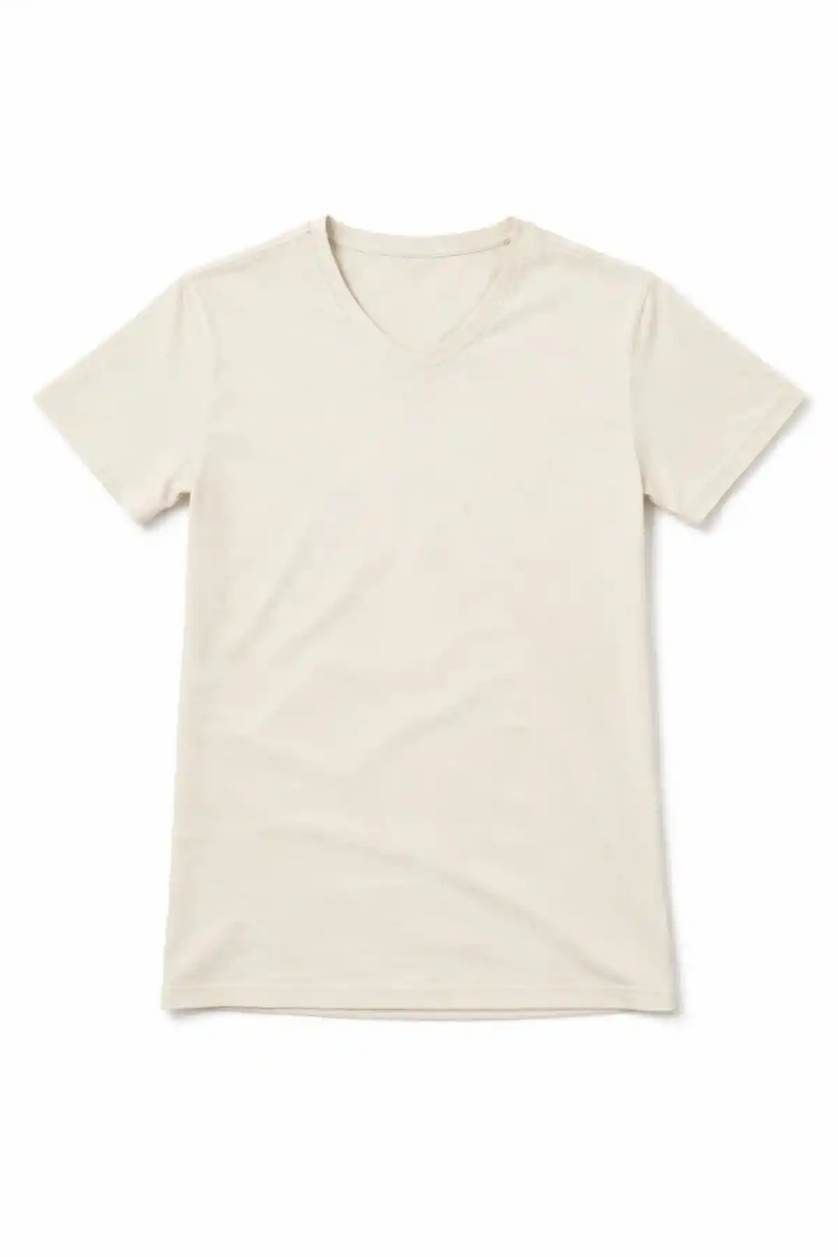 Genç Kız Çocuk V Yaka Tişört Model - Taş