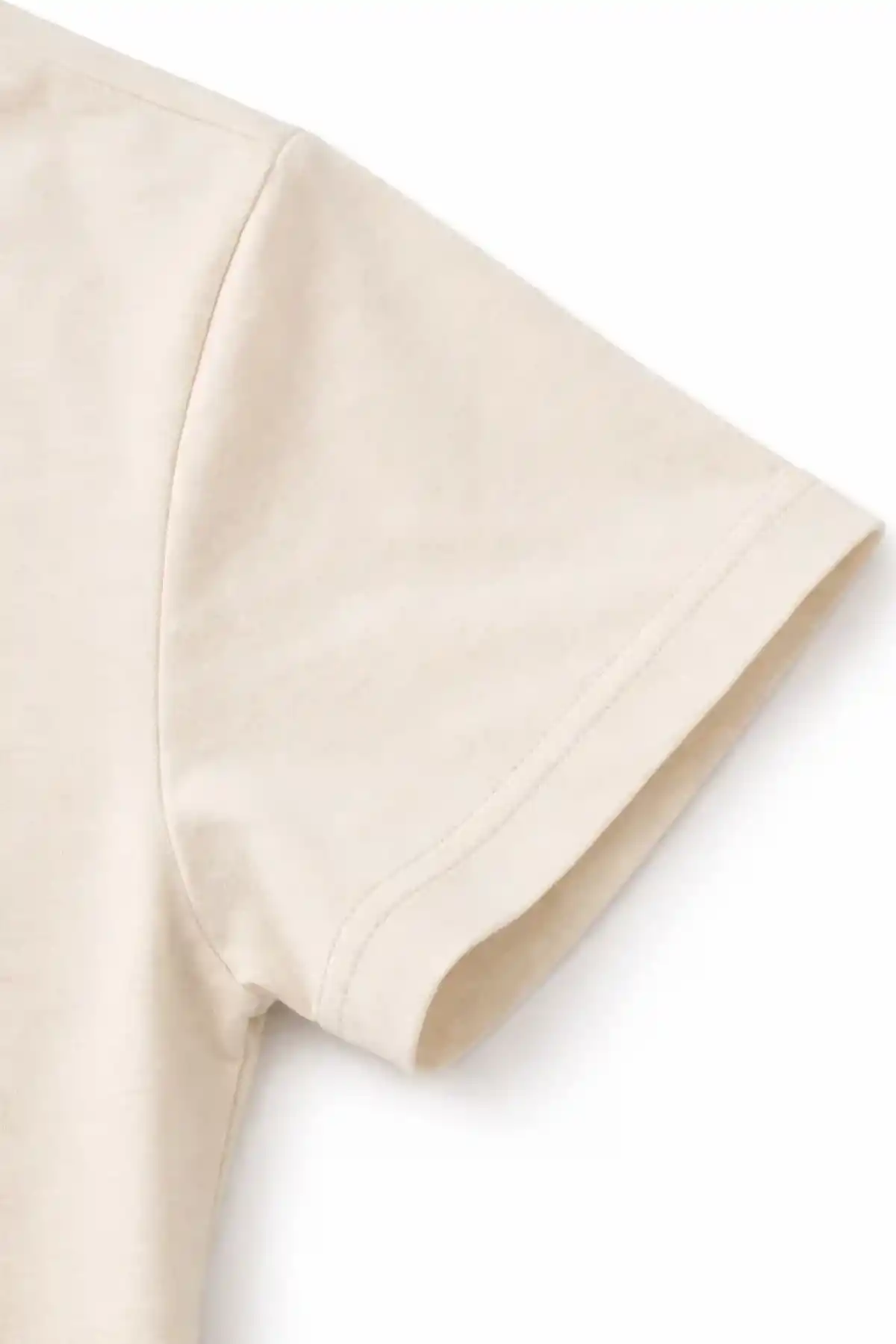 Genç Kız Çocuk V Yaka Tişört Model - Taş