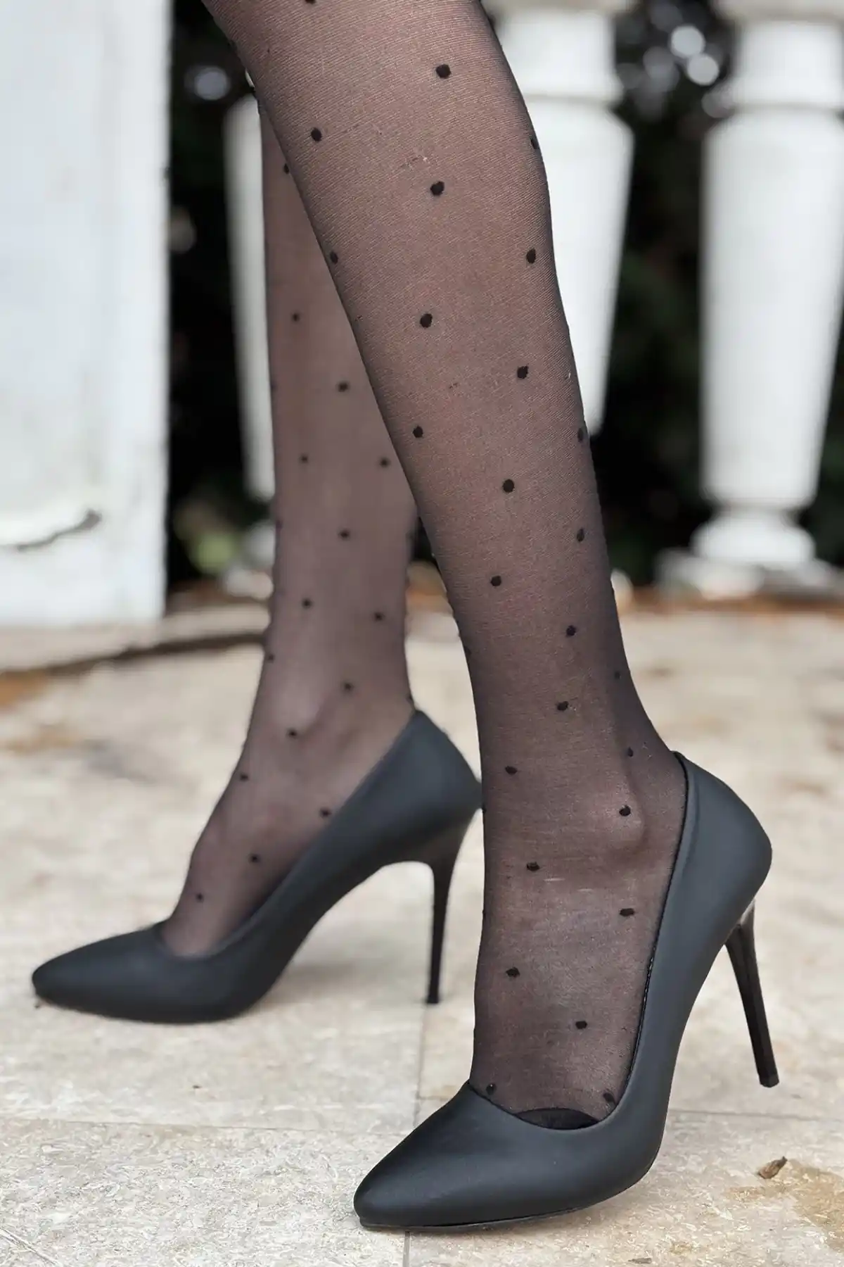 Hillar Siyah Saten Stiletto Ayakkabı - GC