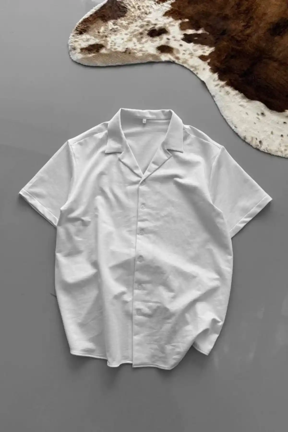 İki İplik Kumaş Gömlek - Beyaz