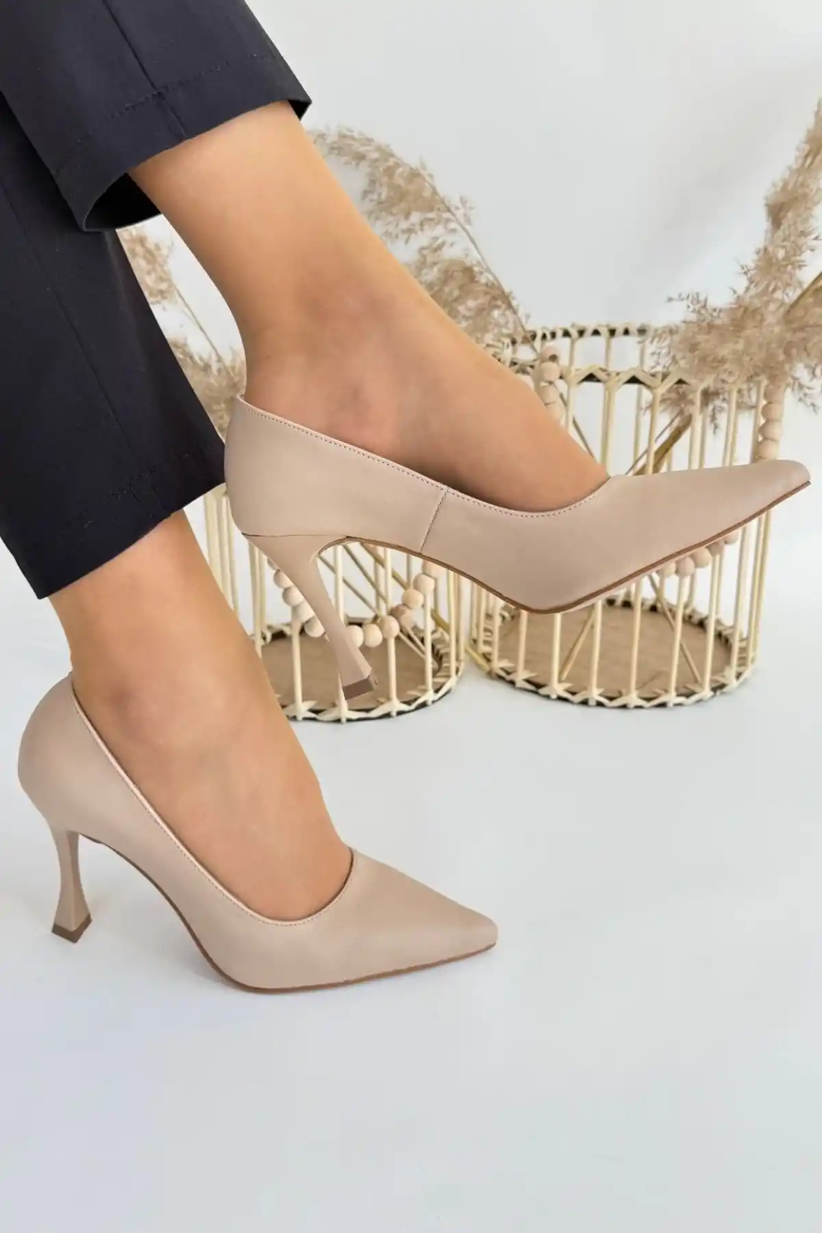 Konta Nude Cilt Topuklu Ayakkabı - GC