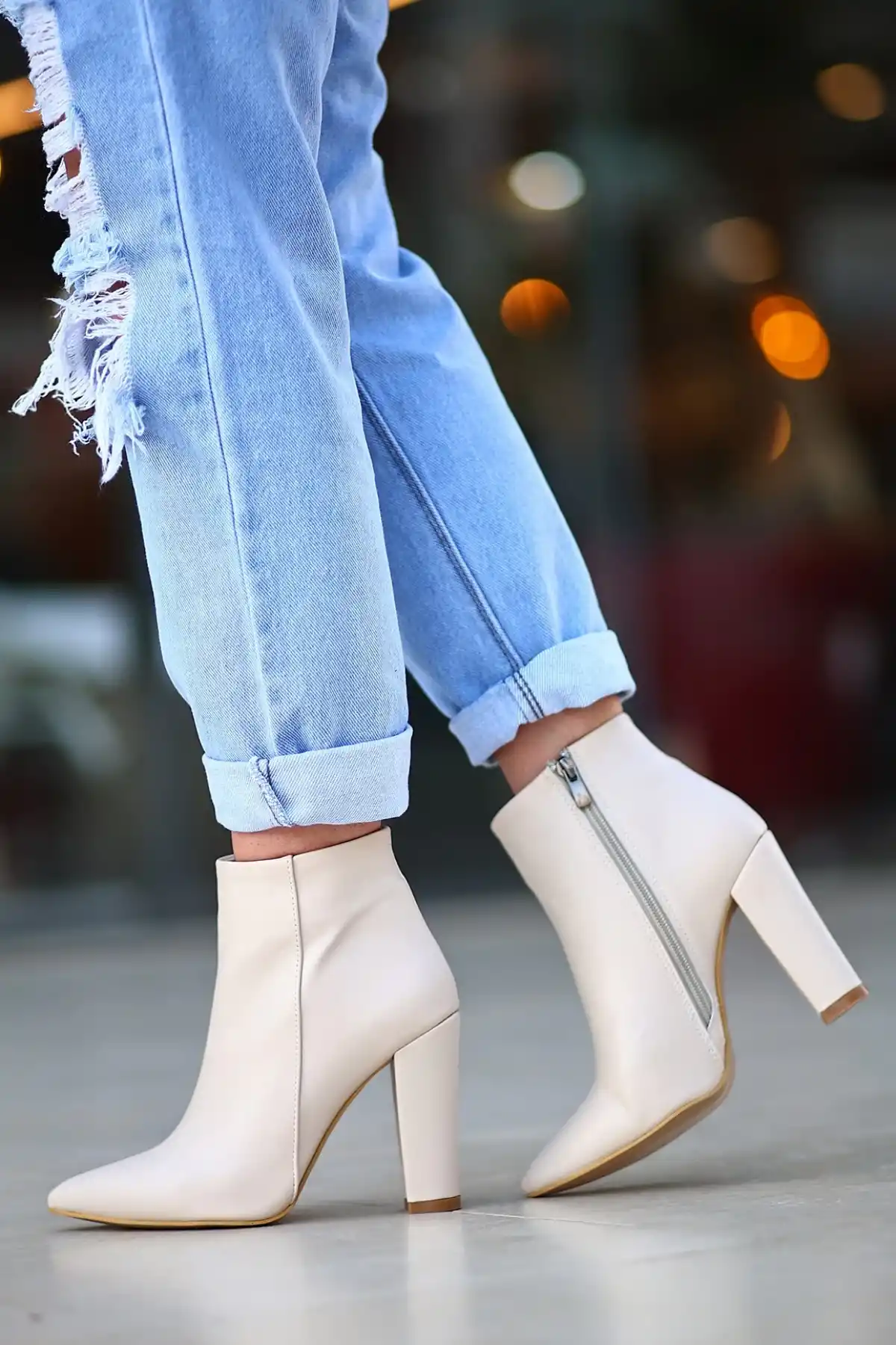 Loora Ten Cilt Topuklu Bot - GC