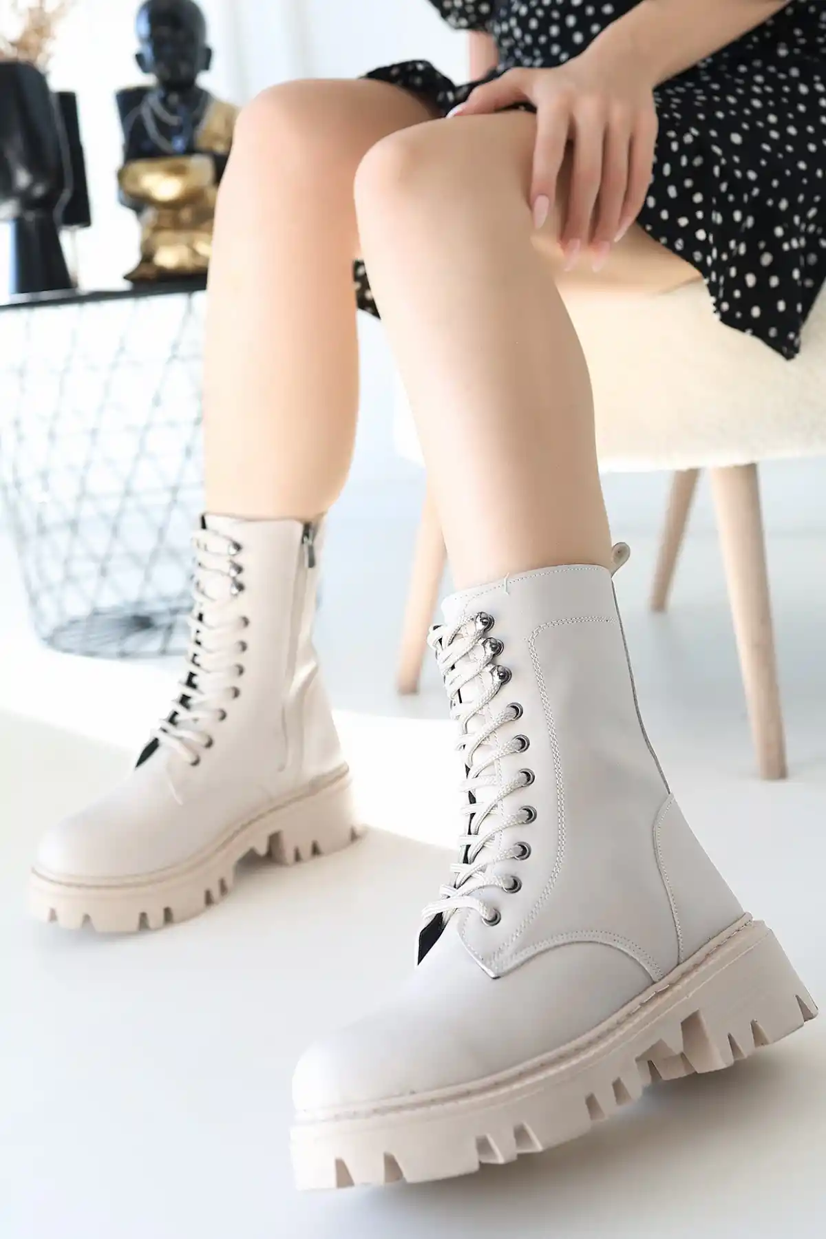 Neole Bej Cilt Bağcıklı Bot - GC