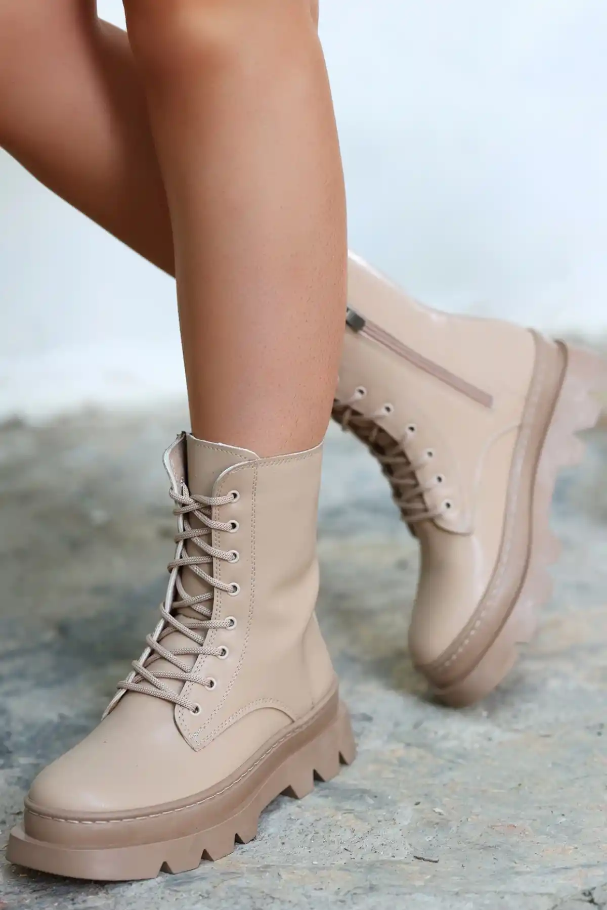 Orge Nude Cilt Bağcıklı Bot - GC