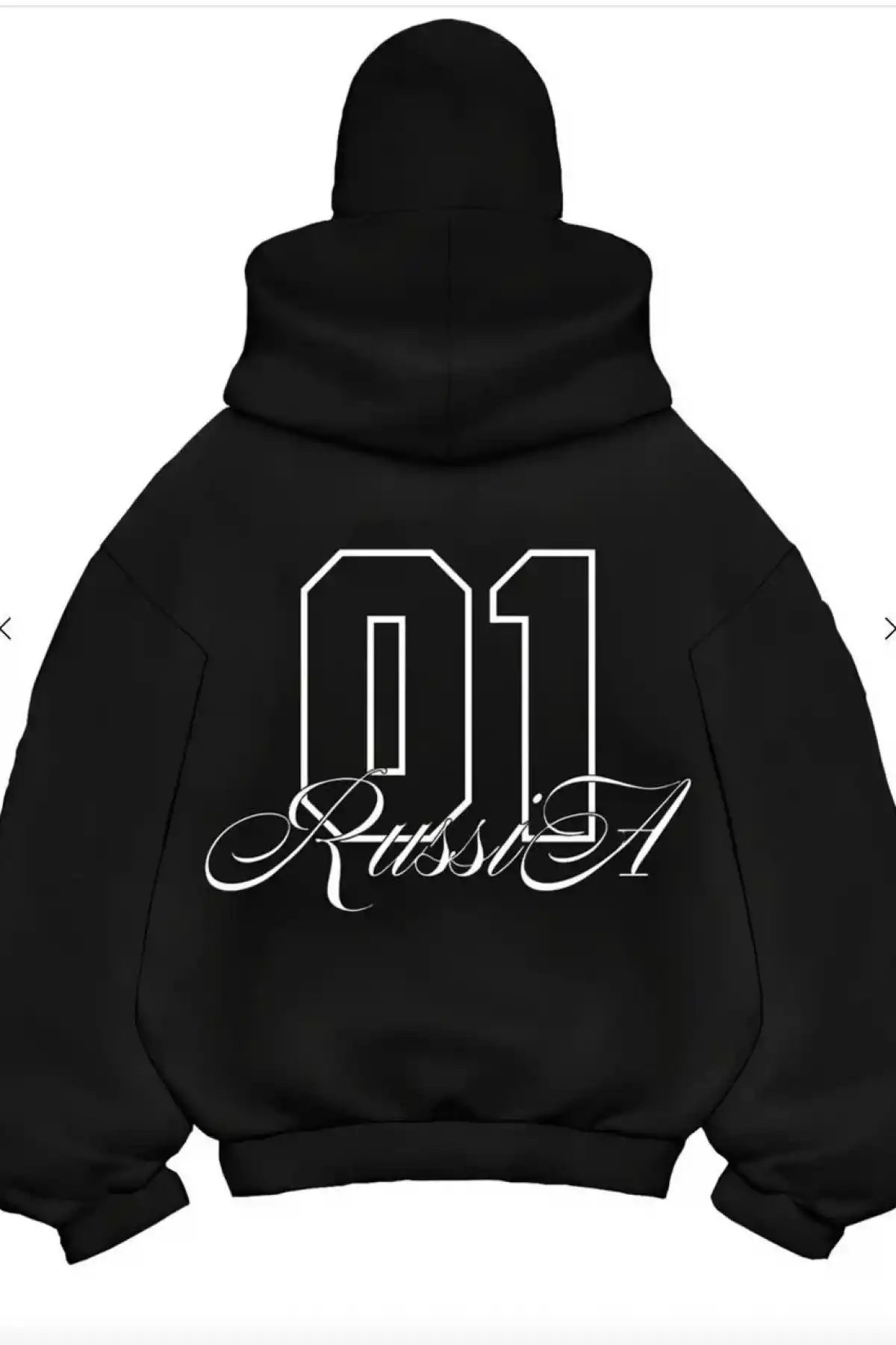 Samuray Ninja Çift Kapşonlu ZIP Fermuarlı Kanguru Çepli Tam Fermuarlı ön Arka - Siyah