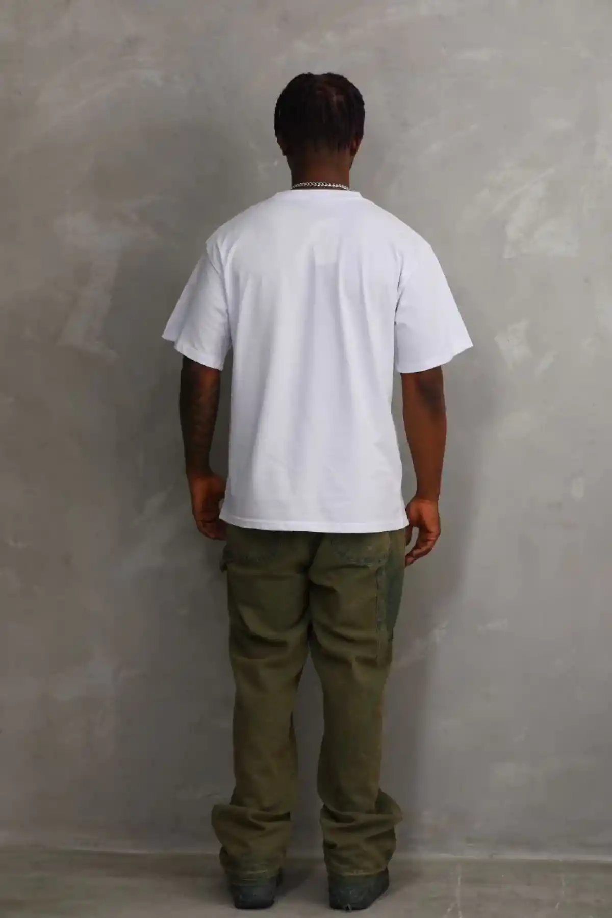 ERKEK Baskılı Oversize T-Shirt - Beyaz