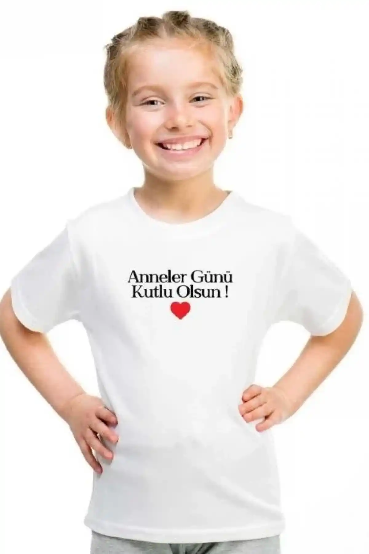 Unisex Çocuk Baskılı T-Shirt - Beyaz