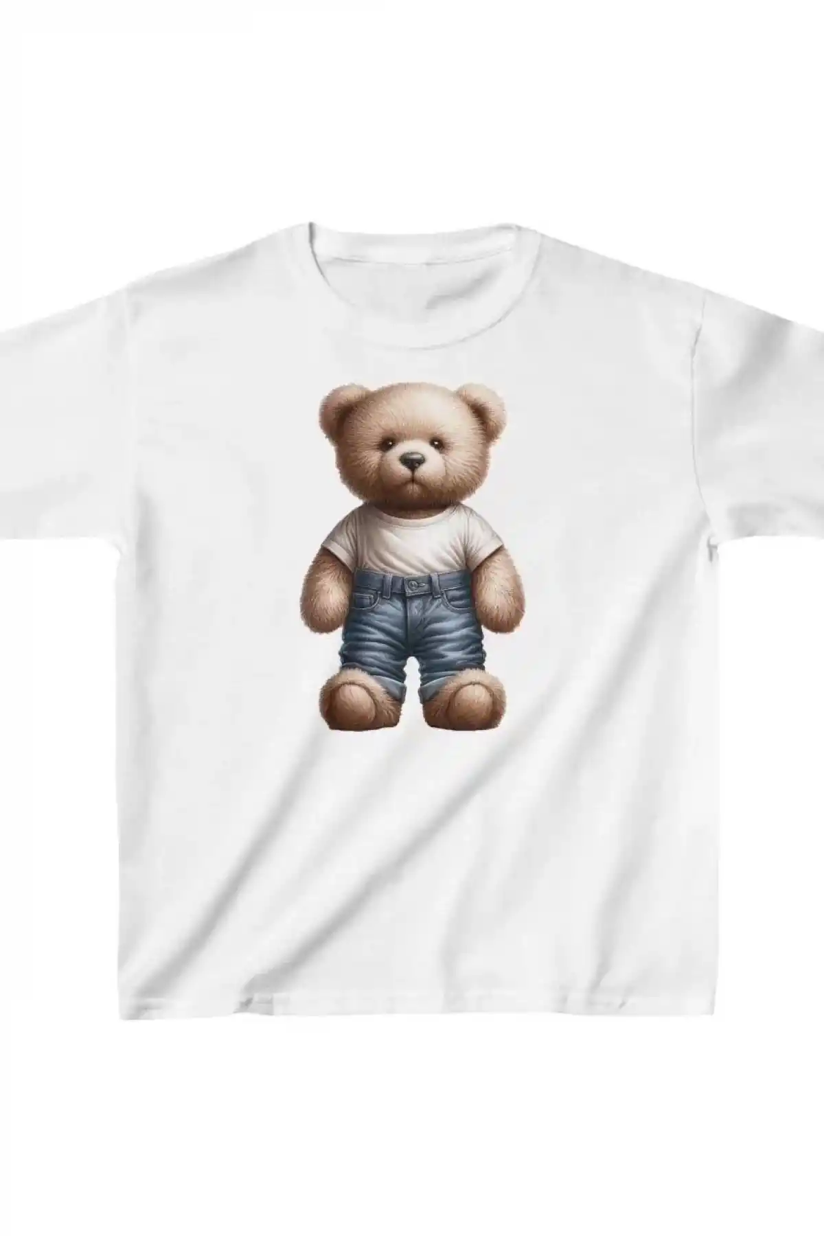 Unisex Çocuk Baskılı T-Shirt - Beyaz