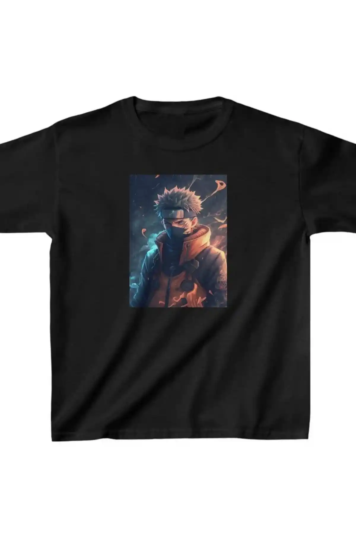 Unisex Çocuk Baskılı T-Shirt - Siyah