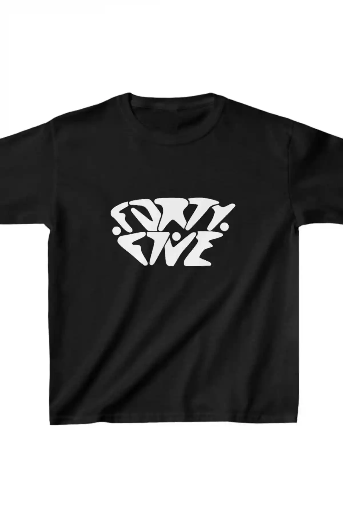 Unisex Çocuk Baskılı T-Shirt - Siyah