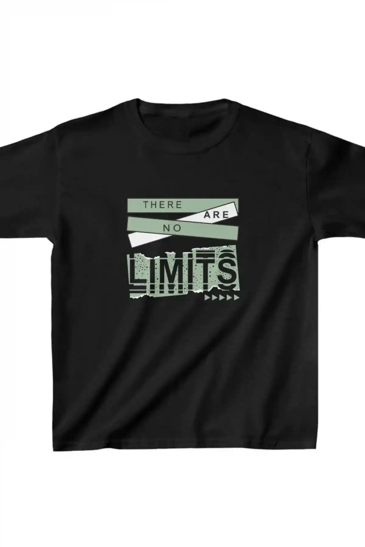 Unisex Çocuk Baskılı T-Shirt - Siyah