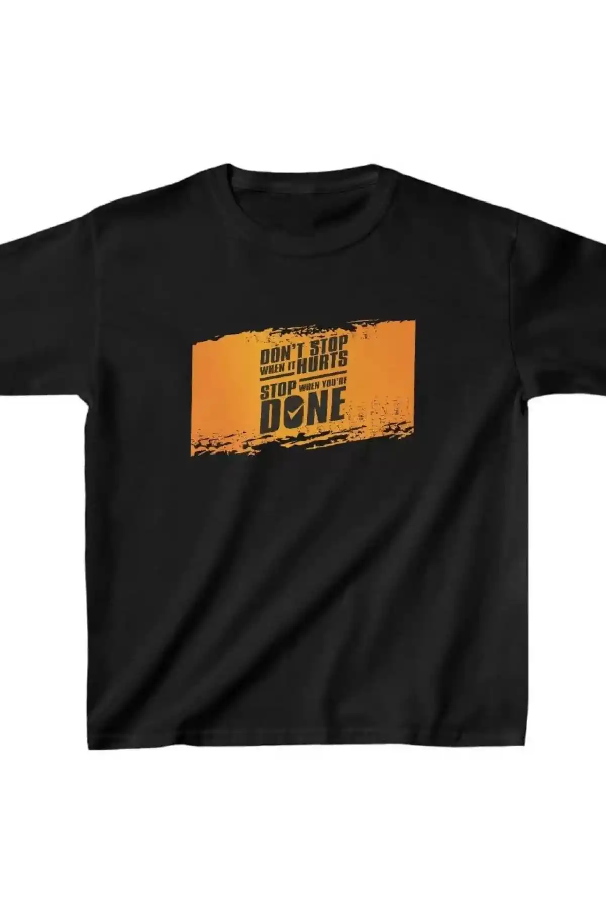 Unisex Çocuk Baskılı T-Shirt - Siyah