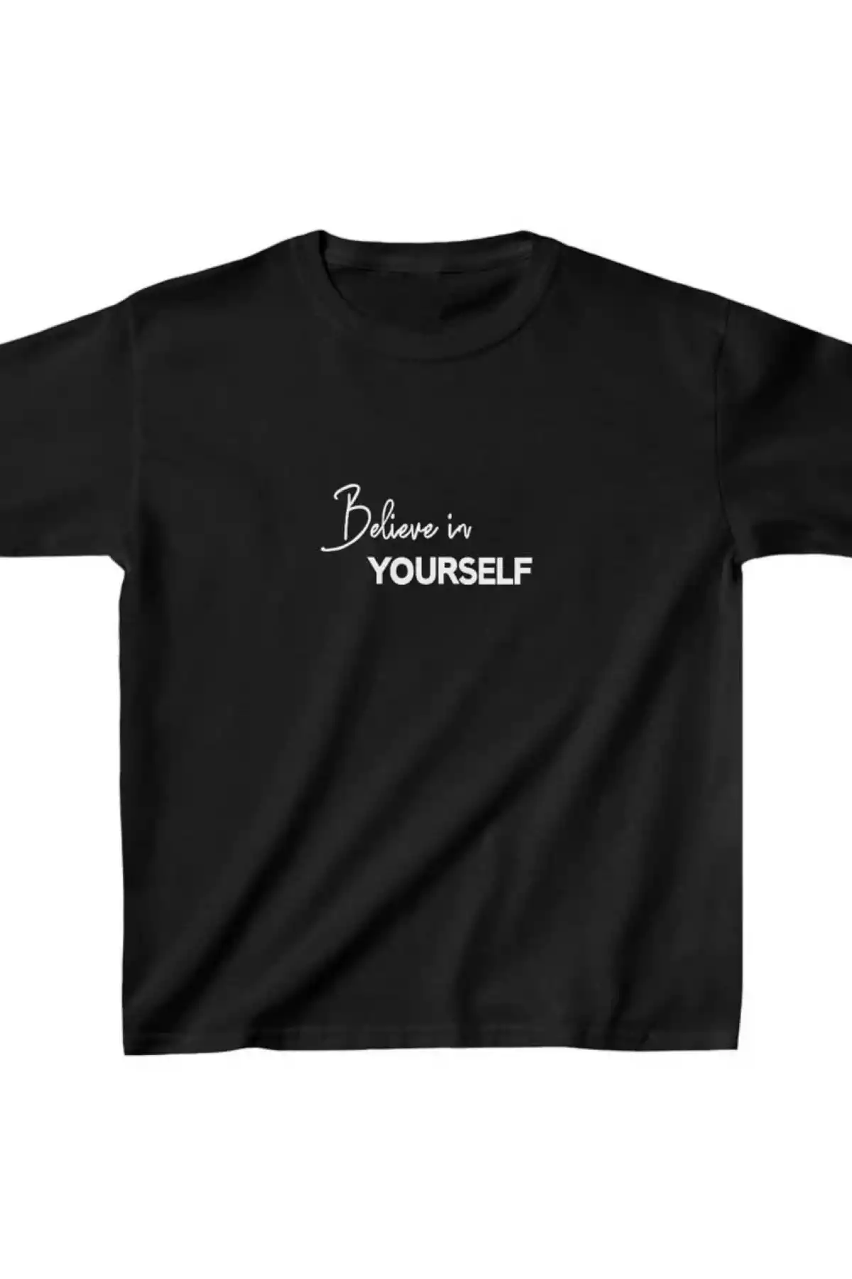 Unisex Çocuk Baskılı T-Shirt - Siyah