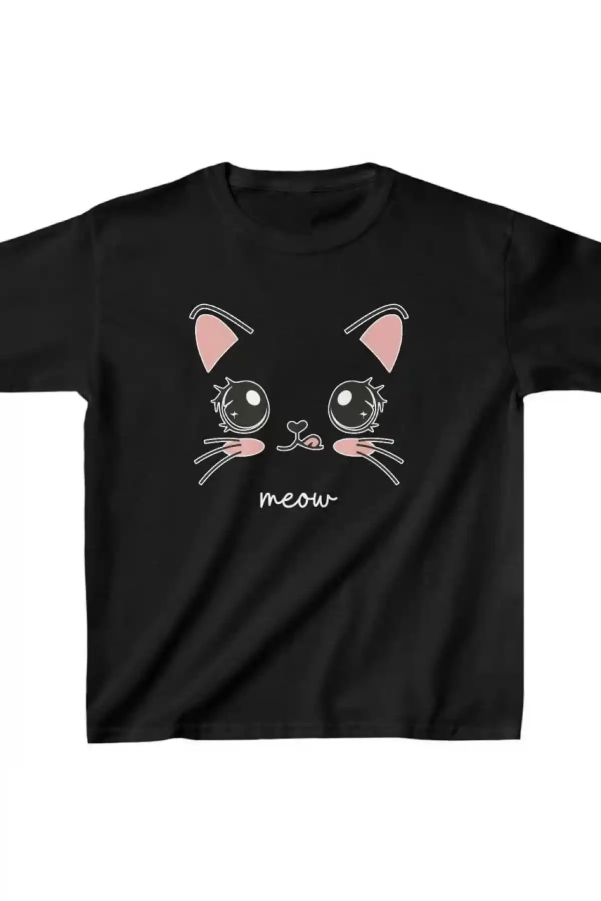 Unisex Çocuk Baskılı T-Shirt - Siyah