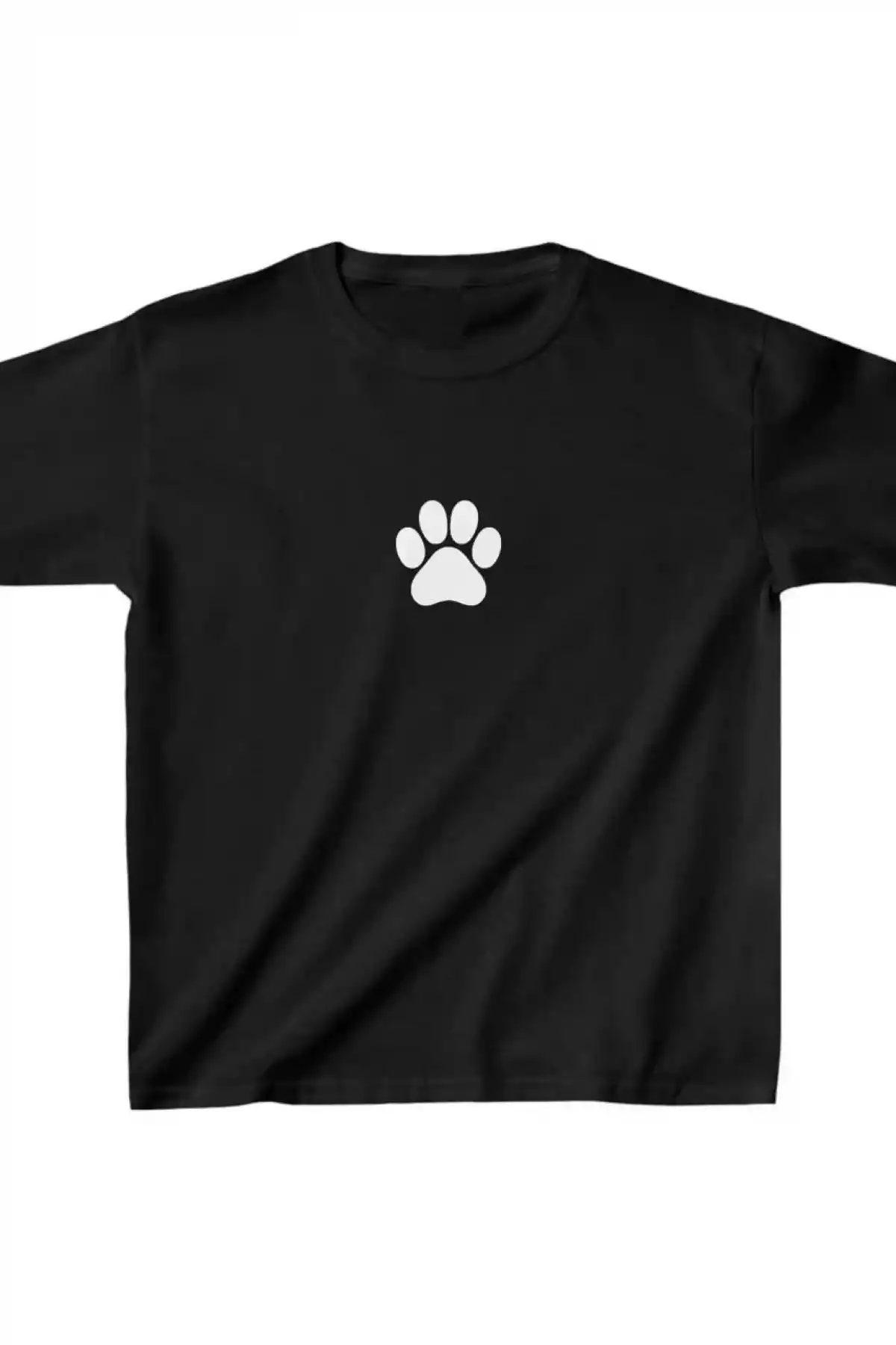 Unisex Çocuk Baskılı T-Shirt - Siyah