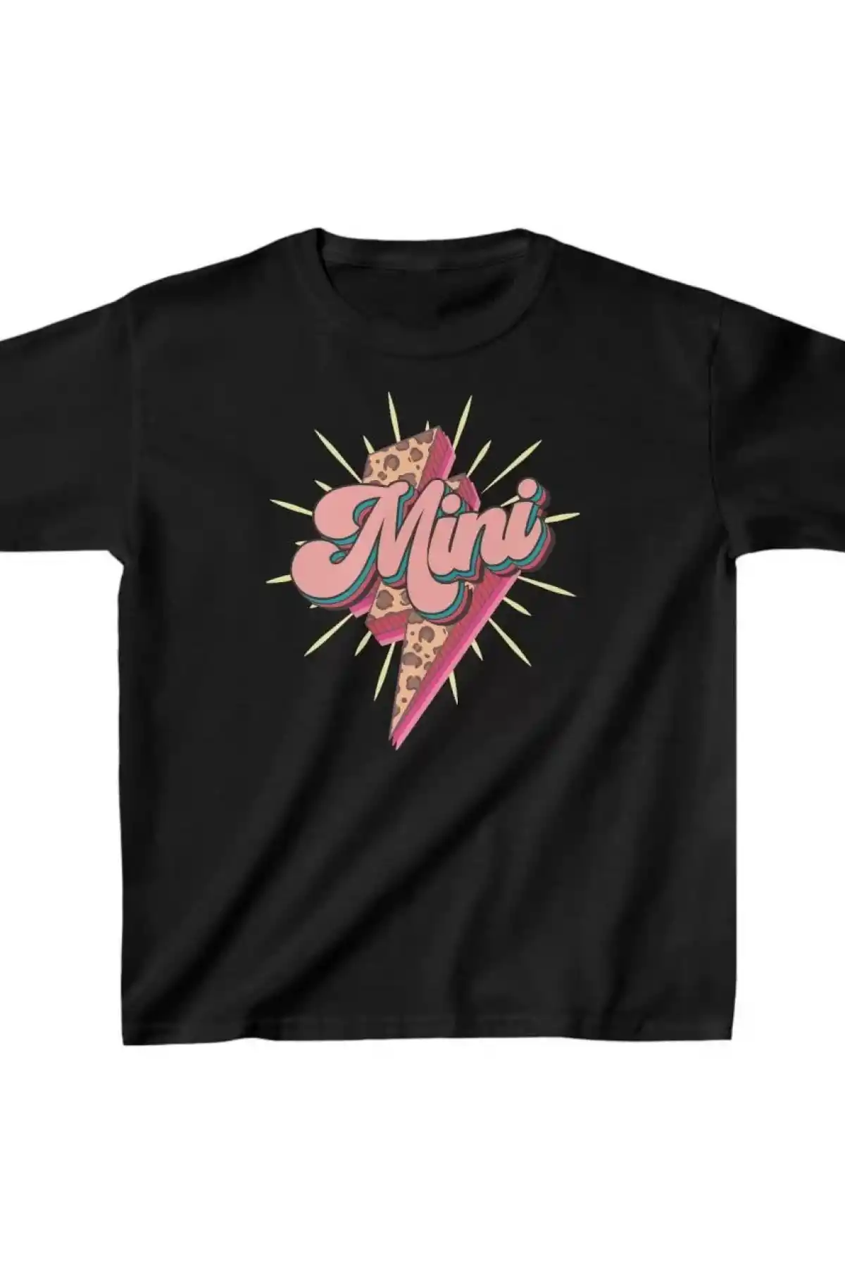 Unisex Çocuk Baskılı T-Shirt - Siyah