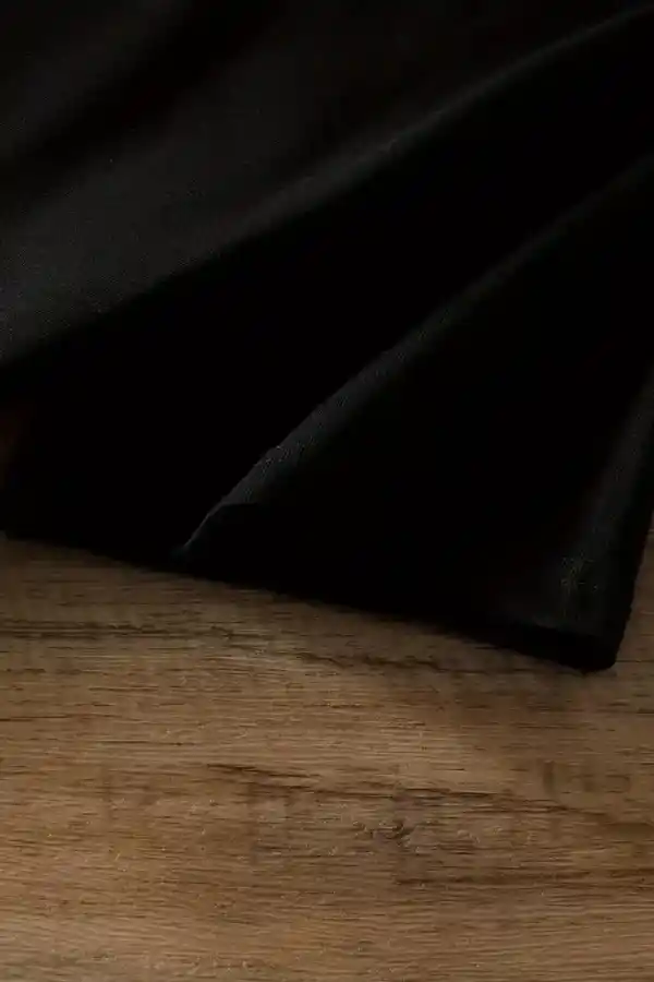 Kadın Tişört Ayı Baskılı Bisiklet Yaka Yazlık Kısa Kol T-shirt - Siyah