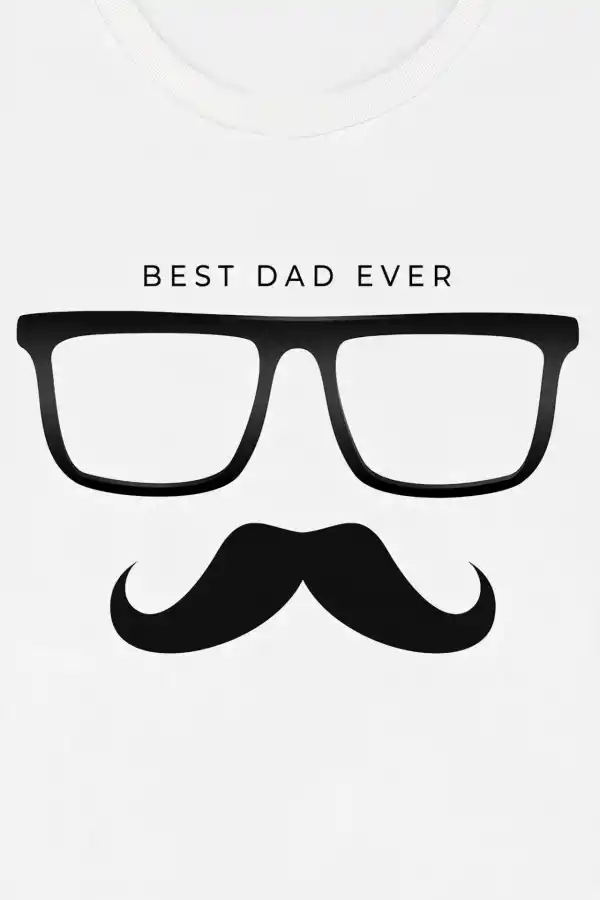 Babalar Günü Hediye Baba Temalı Baskılı Oversize Bisiklet Yaka T-shirt - Beyaz