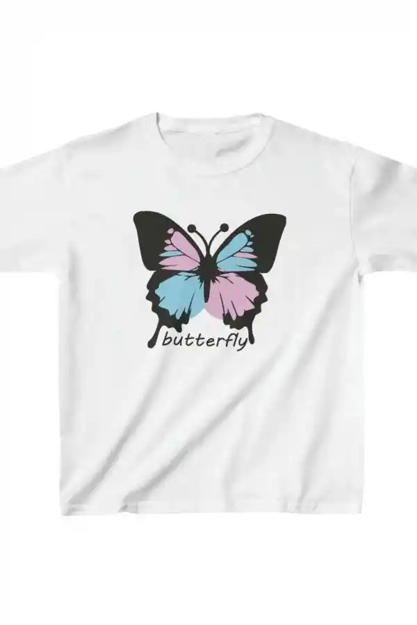 Çocuk Unisex Baskılı T-Shirt - Beyaz