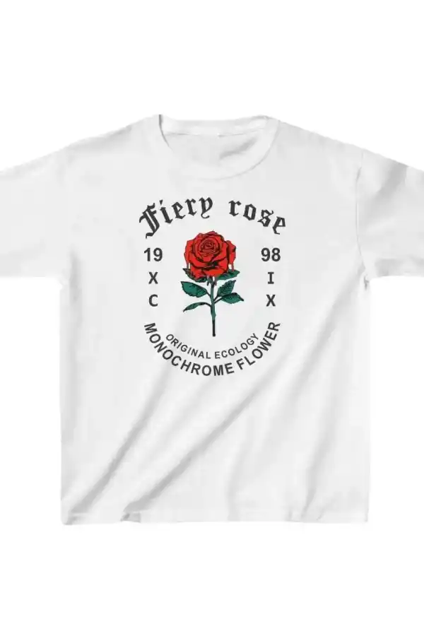 Çocuk Unisex Baskılı T-Shirt - Beyaz
