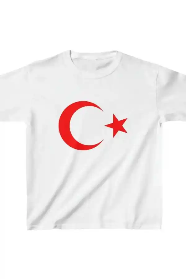 Çocuk Unisex Baskılı T-Shirt - Beyaz