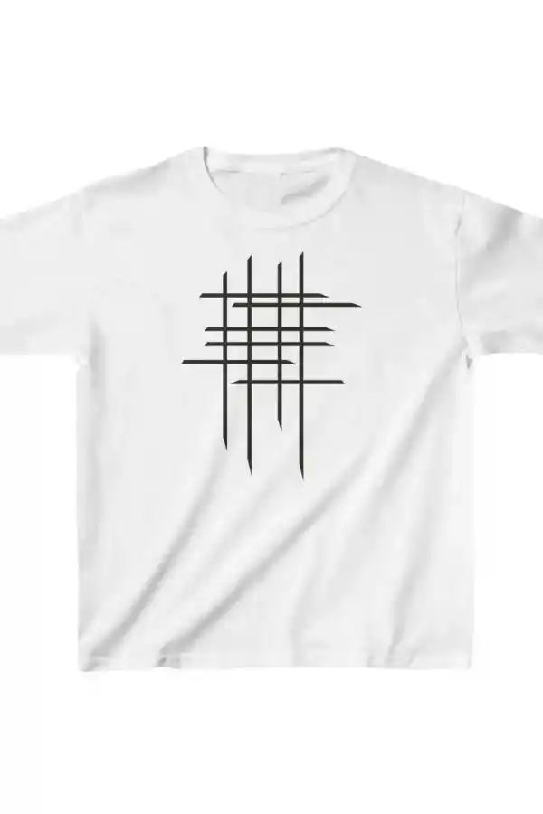 Çocuk Unisex Baskılı T-Shirt - Beyaz