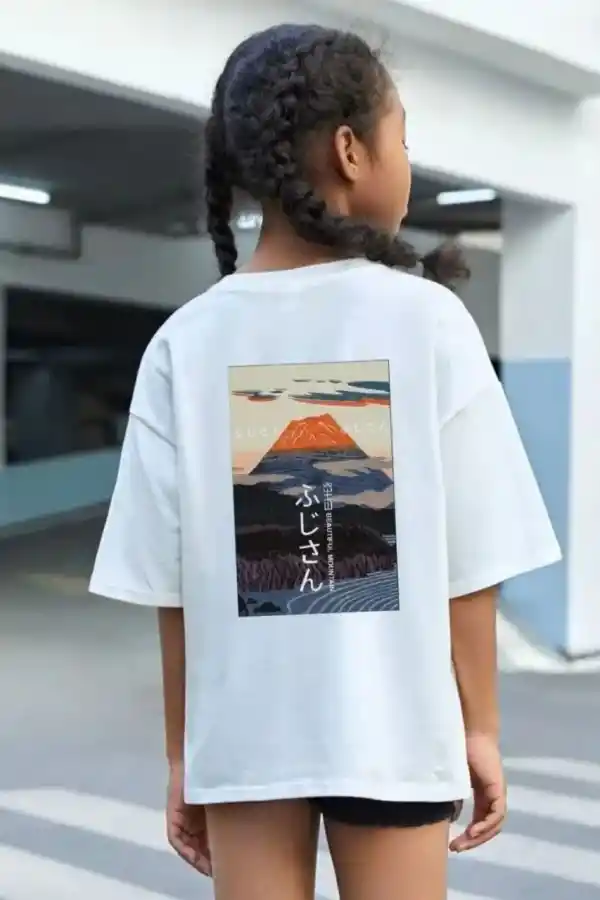 Çocuk Unisex Baskılı T-Shirt - Beyaz