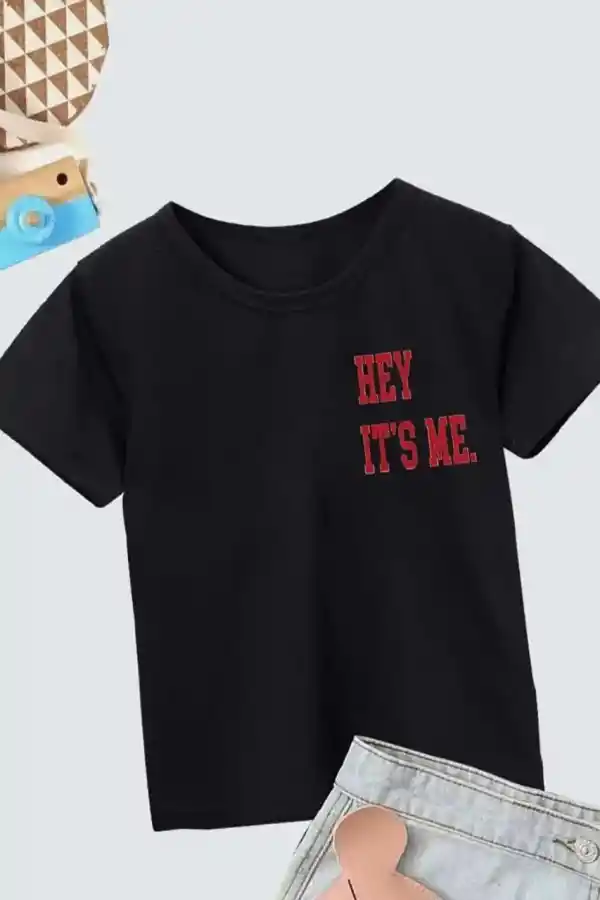 Çocuk Unisex Baskılı T-Shirt - Siyah