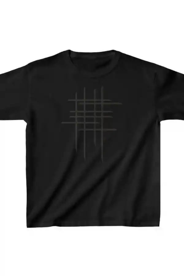 Çocuk Unisex Baskılı T-Shirt - Siyah