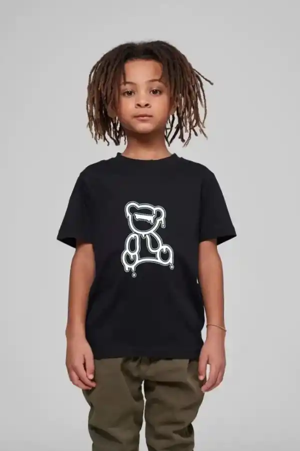 Çocuk Unisex Baskılı T-Shirt - Siyah