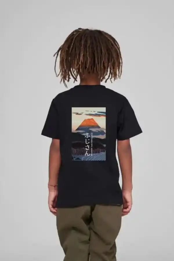 Çocuk Unisex Baskılı T-Shirt - Siyah